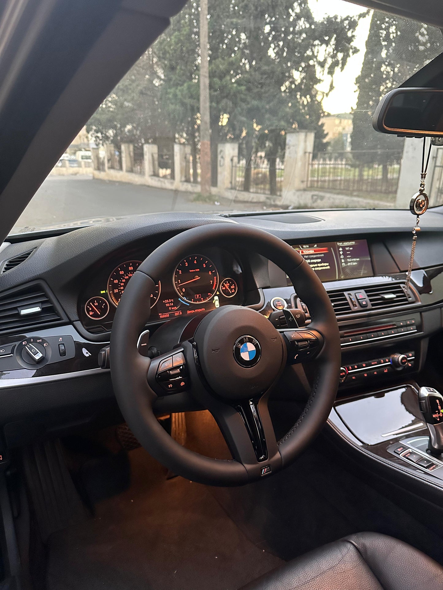 Black M Sport Steering Wheel For BMW F Series in car