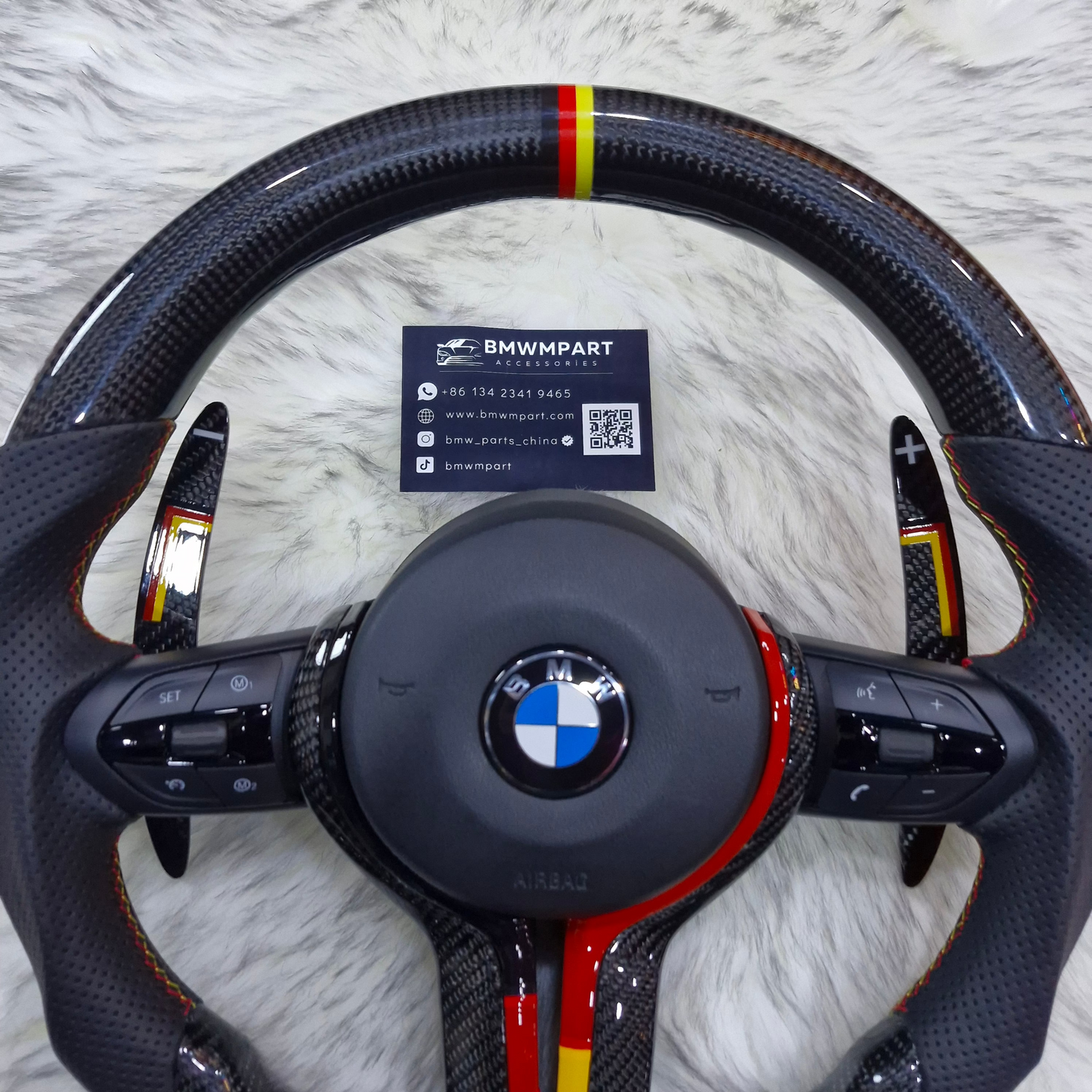 Carbon Steering Wheel with Led For BMW F Series