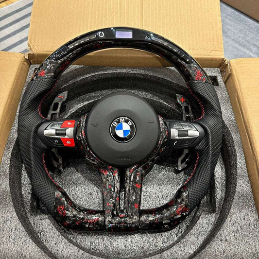 Forged Red Carbon Led with Steering wheel For BMW F Series