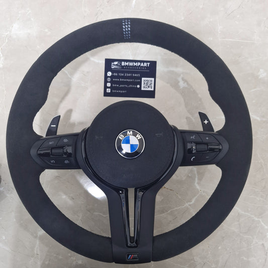 Full Black Alcantara and Alcantara airbag cover Steering Wheel For BMW F80,F15,F10,F20,F07,F30,F32 and All F Series