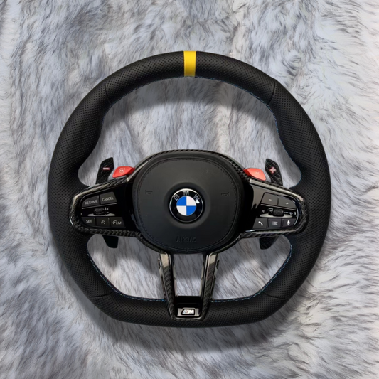 Yellow Stripe CS Steering Wheel for BMW G Series