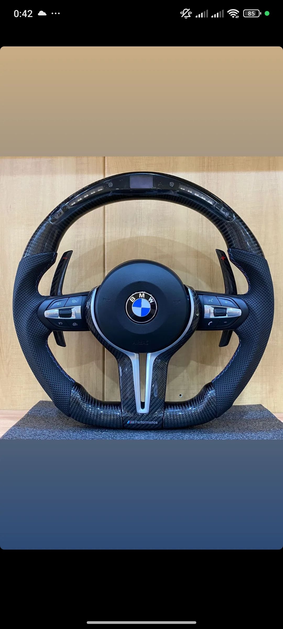 Carbon Fiber with Led Steering Wheel For BMW F series