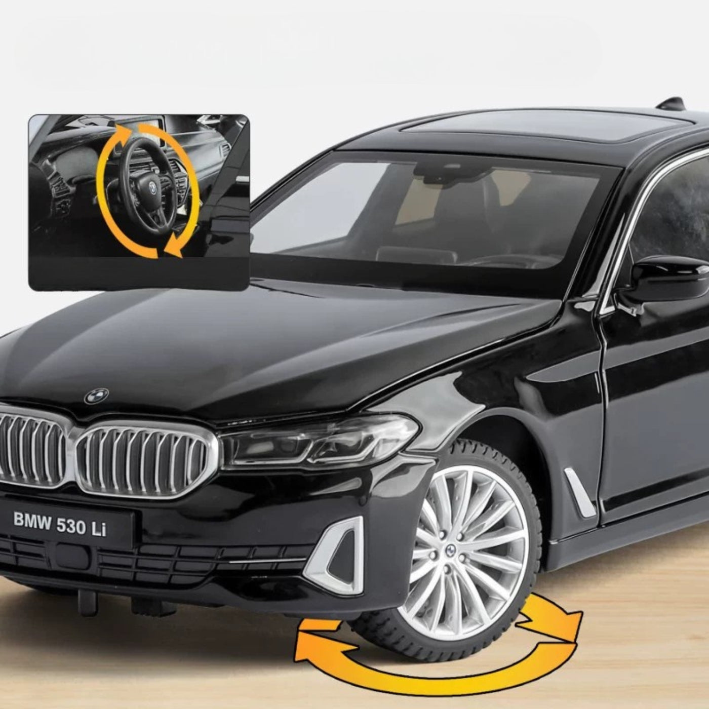 1:24 Genuine Authorized BMW 5 Series 530Li Diecast Model Car  With Custom License Plate