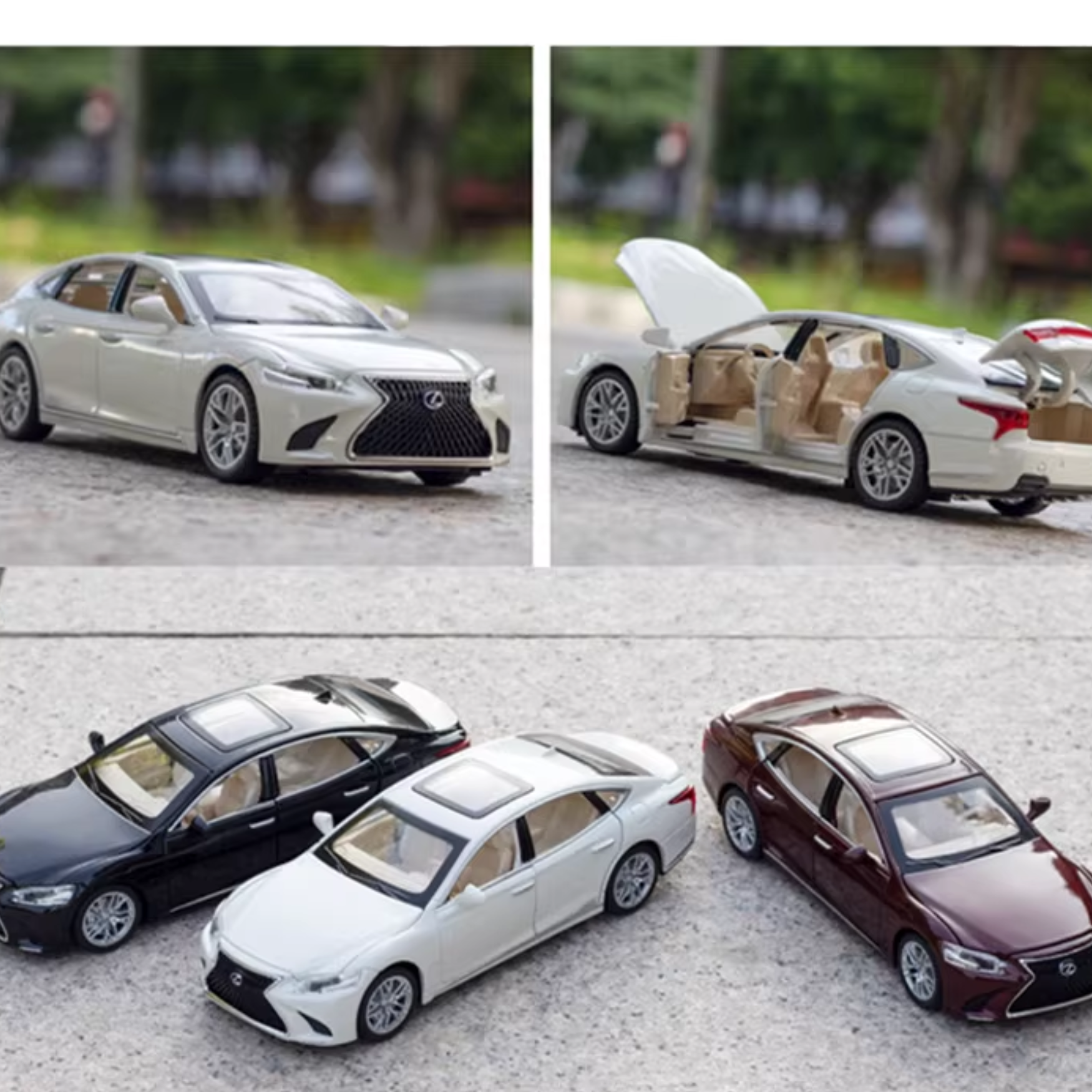 1:32 simulation of Lexus LS500h alloy sedan model, Lexus car ornaments, sound and light pull back toy car