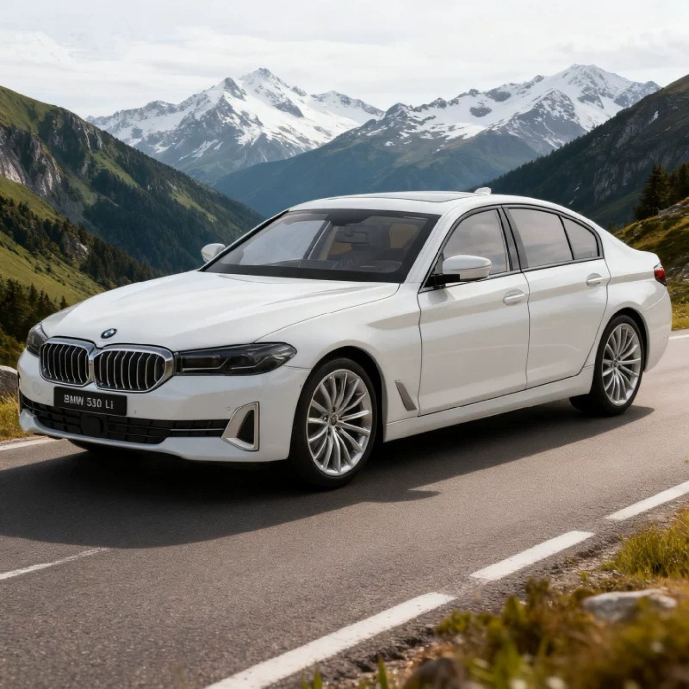 1:24 Genuine Authorized BMW 5 Series 530Li Diecast Model Car  With Custom License Plate