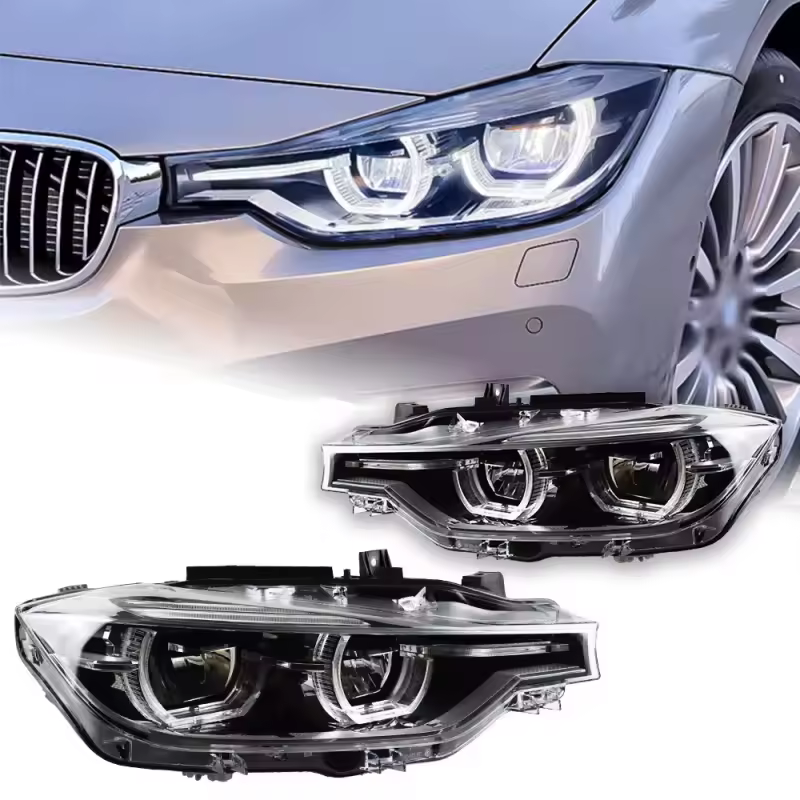 Accessori per auto Faro anteriore per BMW Serie 3 F30 F35 13-15 Gruppo ottico Angel Eye LED modificato Luce di marcia diurna