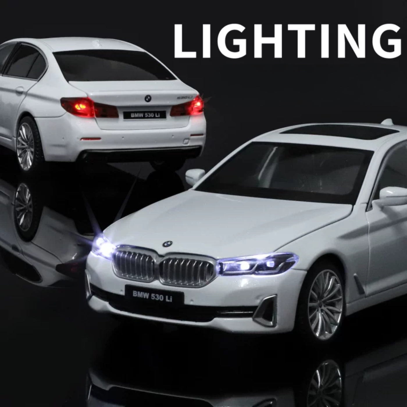 1:24 Genuine Authorized BMW 5 Series 530Li Diecast Model Car  With Custom License Plate