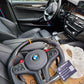 Customized black,red,yellow Trim and Paddle Shifters Carbon Fiber Steering Wheel For BMW G Series