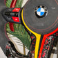 Forged Red Carbon Steering Wheel with Led For BMW F Series left side