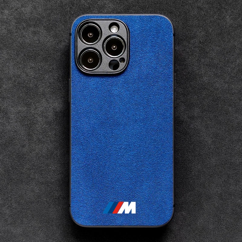 For iPhone  case suede apple 16 Pro Max all-inclusive protective case BMW trendy  model