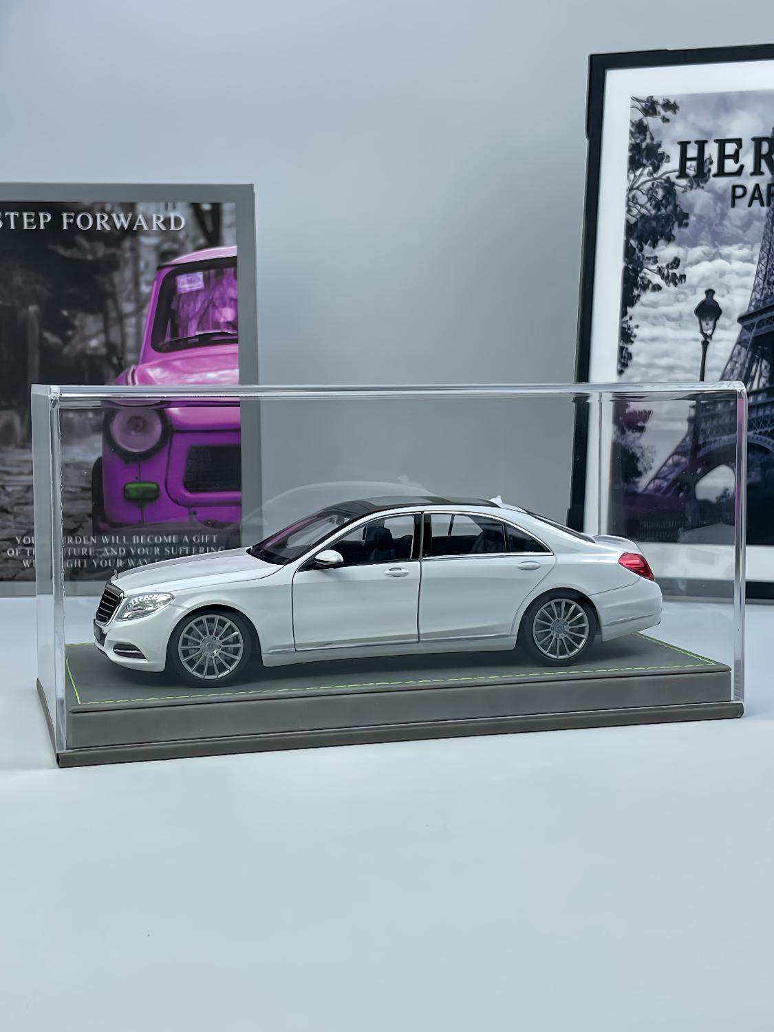 Custom License Plate 1:24 Mercedes-Benz S-Class Simulation Alloy Car Model