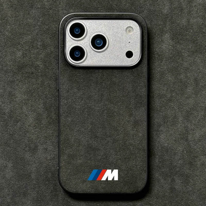 For iPhone  case suede apple 16 Pro Max all-inclusive protective case BMW trendy  model