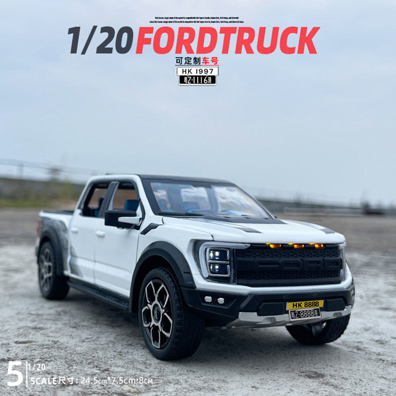 1:20 Ford Raptor Off-Road Pickup Diecast Model – Custom License Plate Edition
