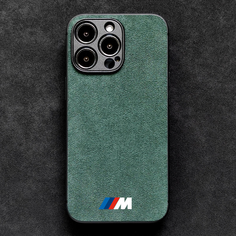 For iPhone  case suede apple 16 Pro Max all-inclusive protective case BMW trendy  model