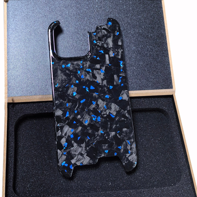 Forged Carbon Fiber iPhone Case – Luxury Green Flake Design | Shockproof & Slim Fit