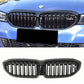 suitable for BMW 20-22 years 3 Series China Grid modification Bright Black Night G20 carbon pattern G28 electroplated star lighted grille