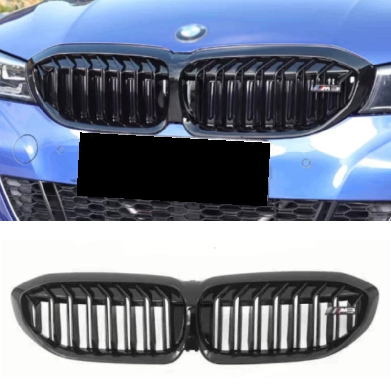 suitable for BMW 20-22 years 3 Series China Grid modification Bright Black Night G20 carbon pattern G28 electroplated star lighted grille