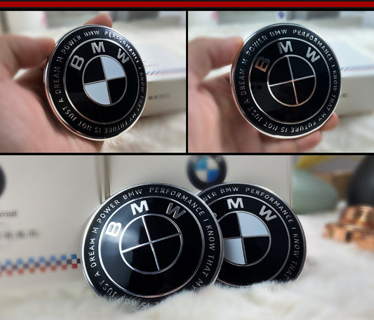 BMW logo 2 series, 3 series, 5 series x1x3x5 modification, thunder full black and white limited co-branded front and rear logos