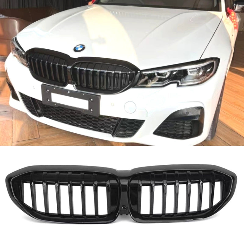 suitable for BMW 20-22 years 3 Series China Grid modification Bright Black Night G20 carbon pattern G28 electroplated star lighted grille
