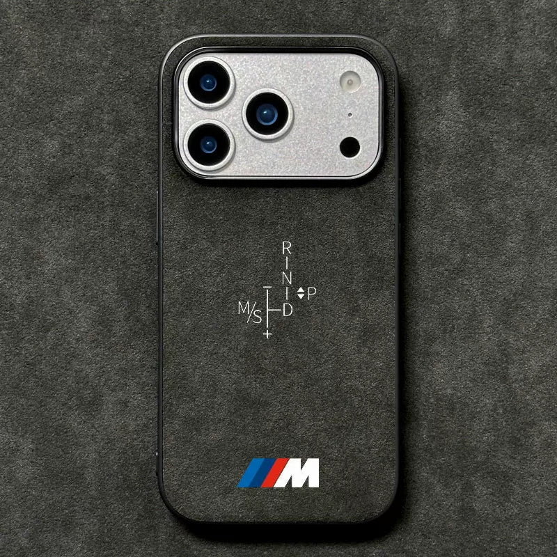 For iPhone  case suede apple 16 Pro Max all-inclusive protective case BMW trendy  model