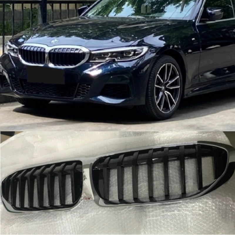 suitable for BMW 20-22 years 3 Series China Grid modification Bright Black Night G20 carbon pattern G28 electroplated star lighted grille