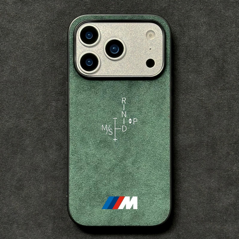 For iPhone  case suede apple 16 Pro Max all-inclusive protective case BMW trendy  model