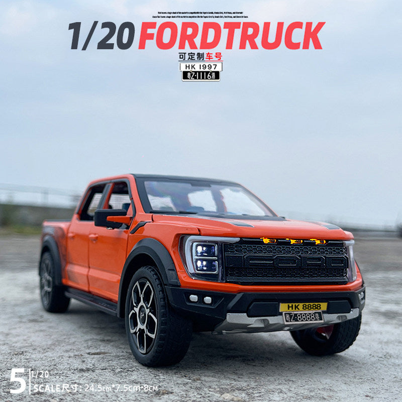 1:20 Ford Raptor Off-Road Pickup Diecast Model – Custom License Plate Edition