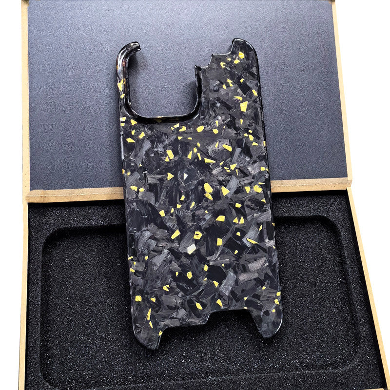 Forged Carbon Fiber iPhone Case – Luxury Green Flake Design | Shockproof & Slim Fit