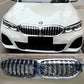 suitable for BMW 20-22 years 3 Series China Grid modification Bright Black Night G20 carbon pattern G28 electroplated star lighted grille