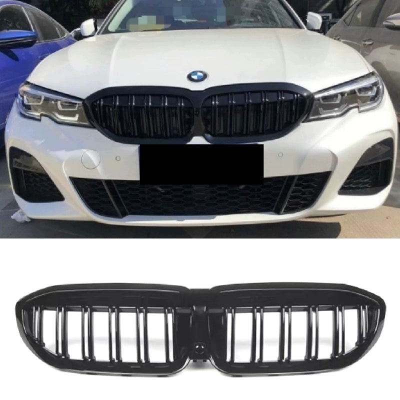 suitable for BMW 20-22 years 3 Series China Grid modification Bright Black Night G20 carbon pattern G28 electroplated star lighted grille