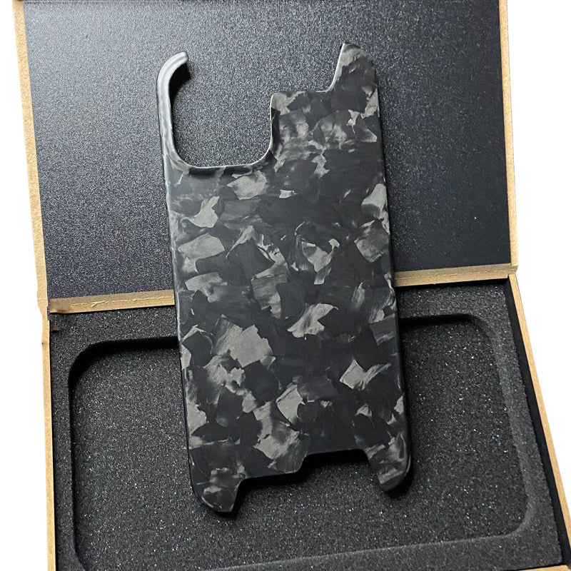 Forged Carbon Fiber iPhone Case – Luxury Green Flake Design | Shockproof & Slim Fit