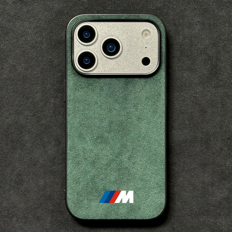 For iPhone  case suede apple 16 Pro Max all-inclusive protective case BMW trendy  model
