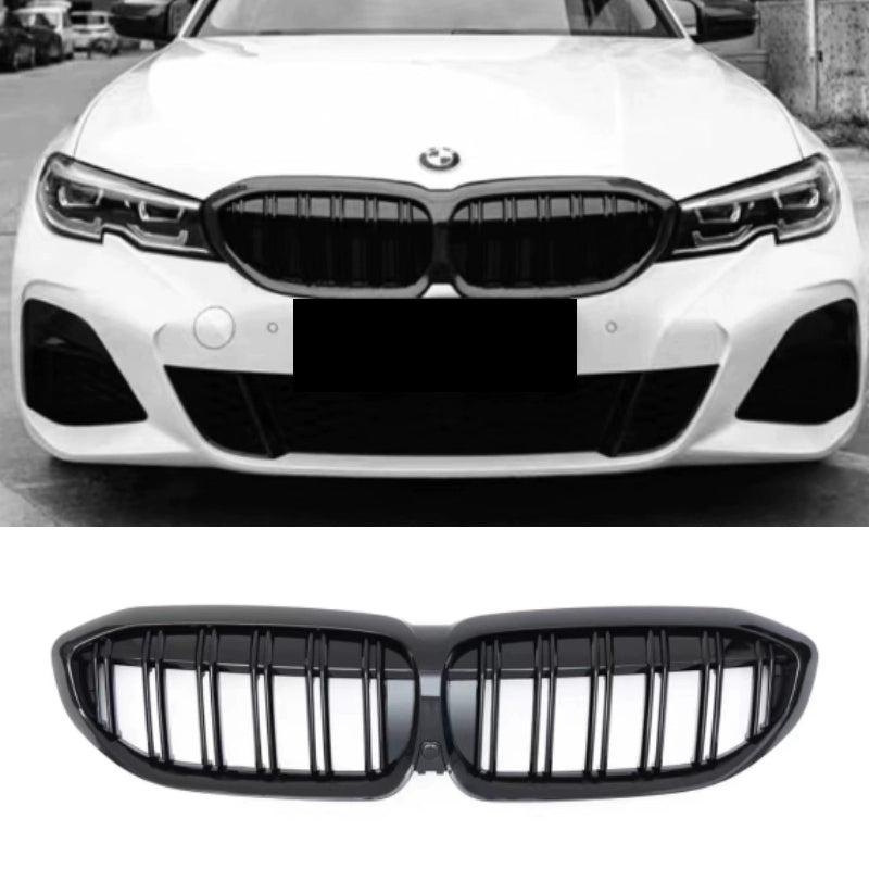 suitable for BMW 20-22 years 3 Series China Grid modification Bright Black Night G20 carbon pattern G28 electroplated star lighted grille