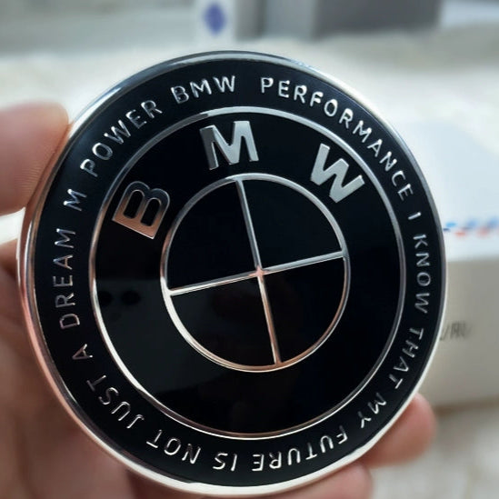 BMW logo 2 series, 3 series, 5 series x1x3x5 modification, thunder full black and white limited co-branded front and rear logos