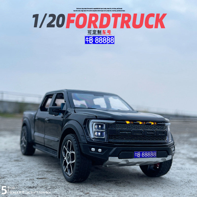 1:20 Ford Raptor Off-Road Pickup Diecast Model – Custom License Plate Edition