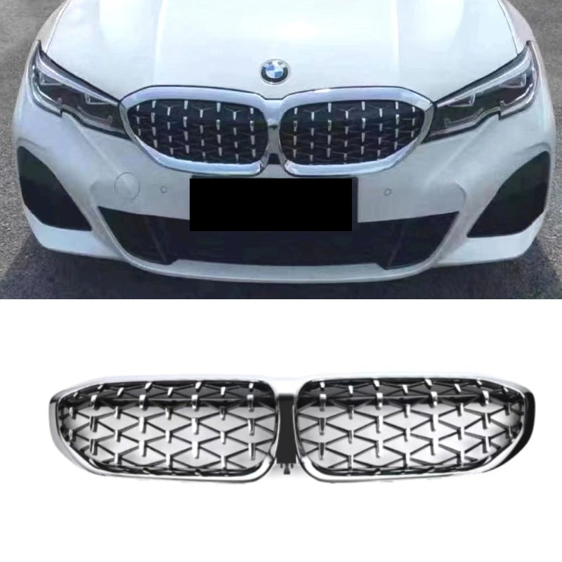 suitable for BMW 20-22 years 3 Series China Grid modification Bright Black Night G20 carbon pattern G28 electroplated star lighted grille