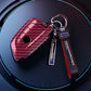 Carbon fiber Car Key Cover Case Shell For BMW X1 X3 X5 X6 X7 1 3 5 6 Series G20 G30 G11 F15 F16 G01 G02 F48 Keychain Accessories