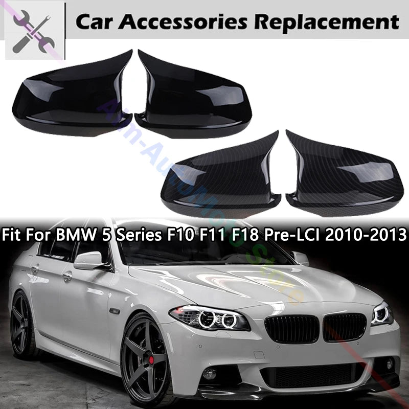 Rhyming Rearview Mirror Cap Side Mirror Cover M Performance Car Accessories Fit For BMW 5 Series F10 F11 F18 Pre-LCI 2010-2013