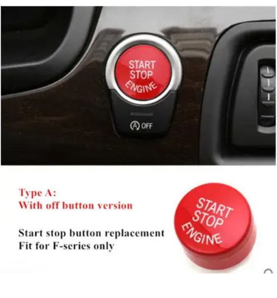 Red Start Stop Button fit for BMW M3 F80 F30 F32 F36 / M4 F82 F83 / M5 F10 / M6 F06 / X5M F15 / X6M F16