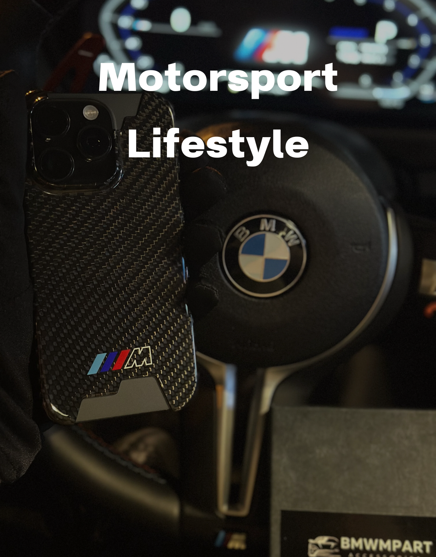 BMW M Glass Carbon Look Fiber Case