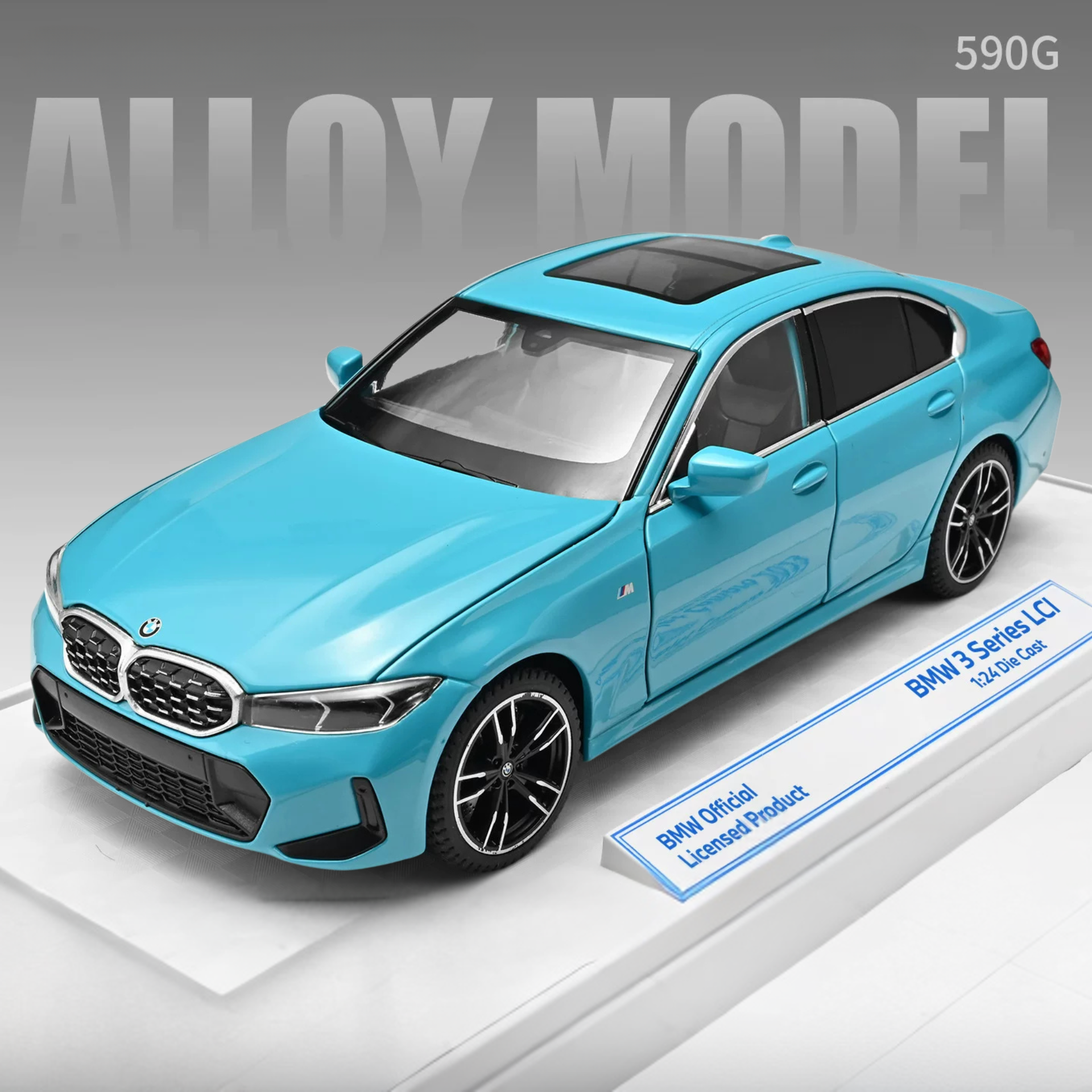 1:24 BMW 3 Series 325Li (G20)Alloy Diecast Model – Custom License Plate Edition