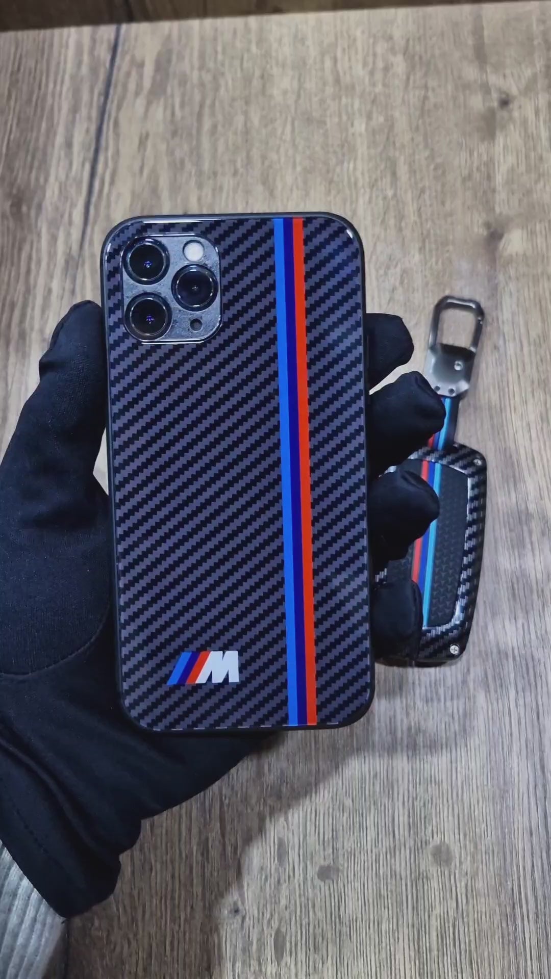 BMW M Glass Carbon Look Fiber Case