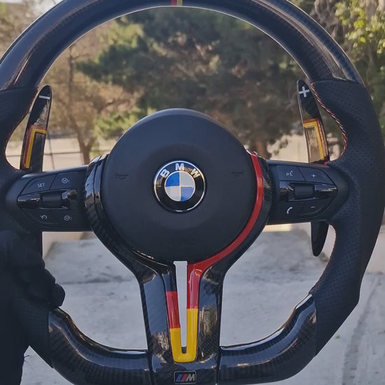 Carbon Steering Wheel with Led For BMW F Series 