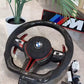 Carbon Fiber Led with Alcantara Red Carbon Trim Steering wheel For BMW F Series