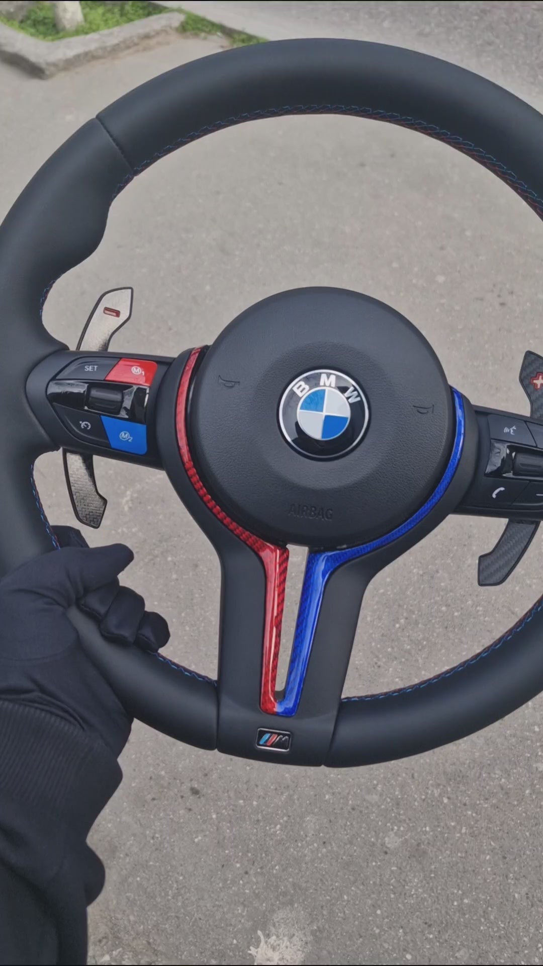 Blue,Red Trim M Sport Steering Wheel For BMW F Series on hand