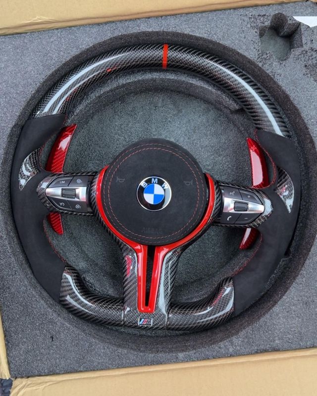 Hight Performance Customized Steering Wheel For BMW F10 F30 F32 F20 F80 F82 F06 and F Series Carbon Fiber with Alcantara Steering Wheel