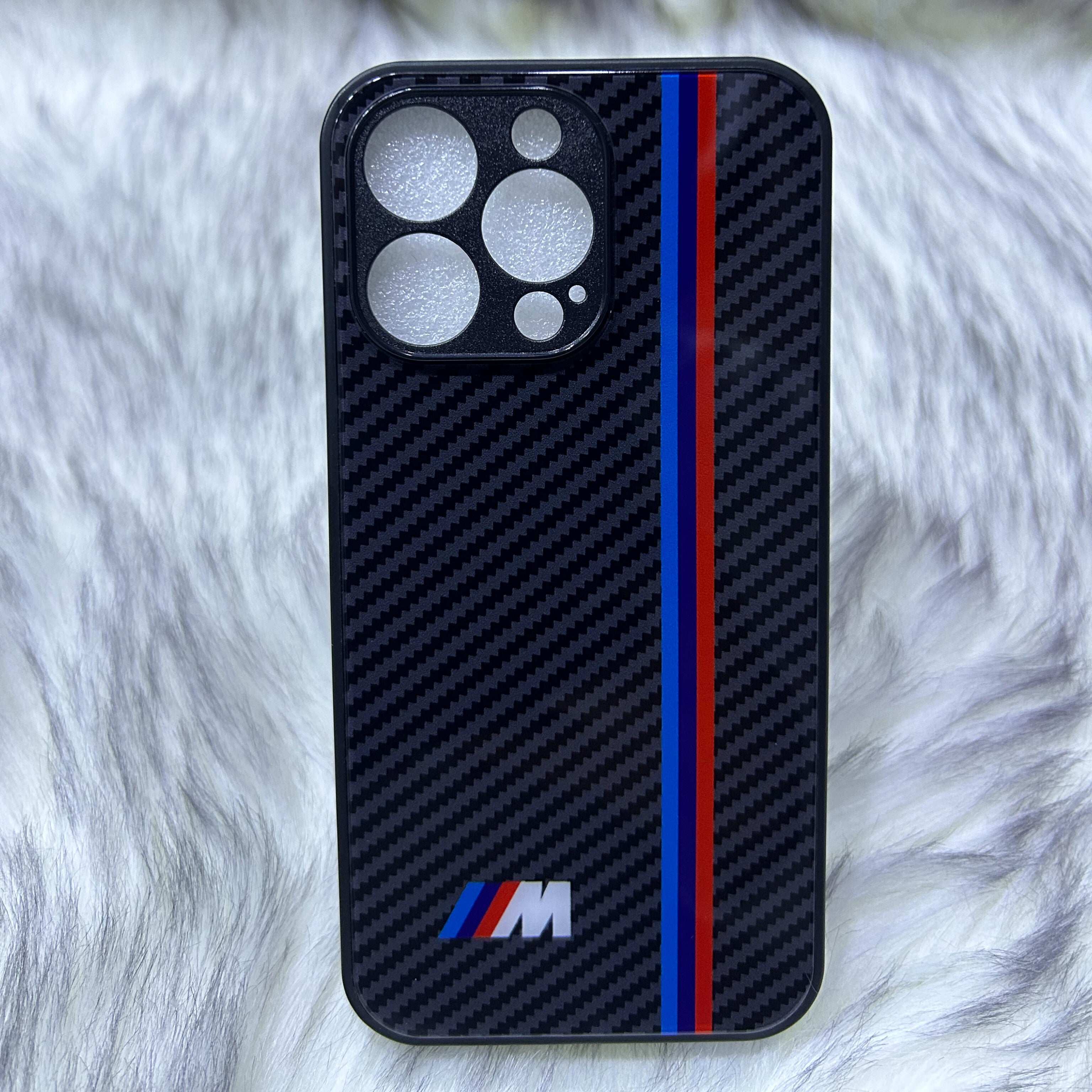 BMW M Glass Carbon Look Fiber Case