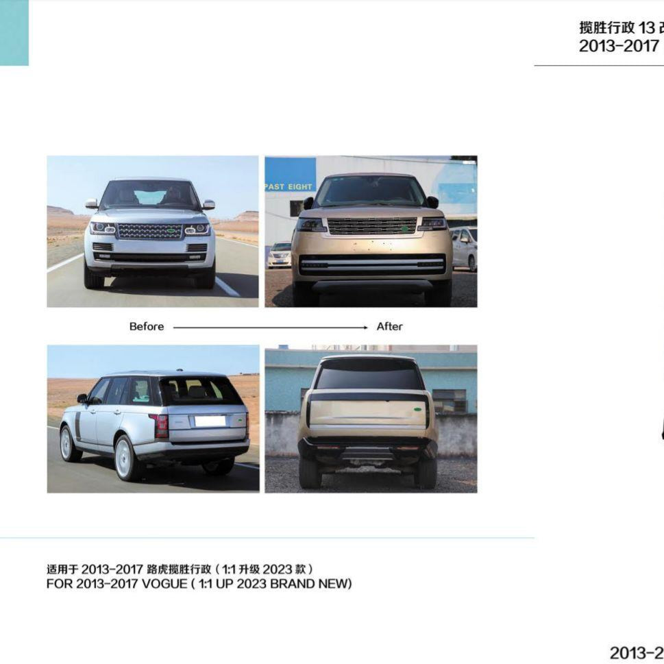 Facelift Body Kit for Land Rover Range Rover IV L405 Vogue 2013 2014 2015 2016 2017 Upgrade to 2023 2024 Latest Style