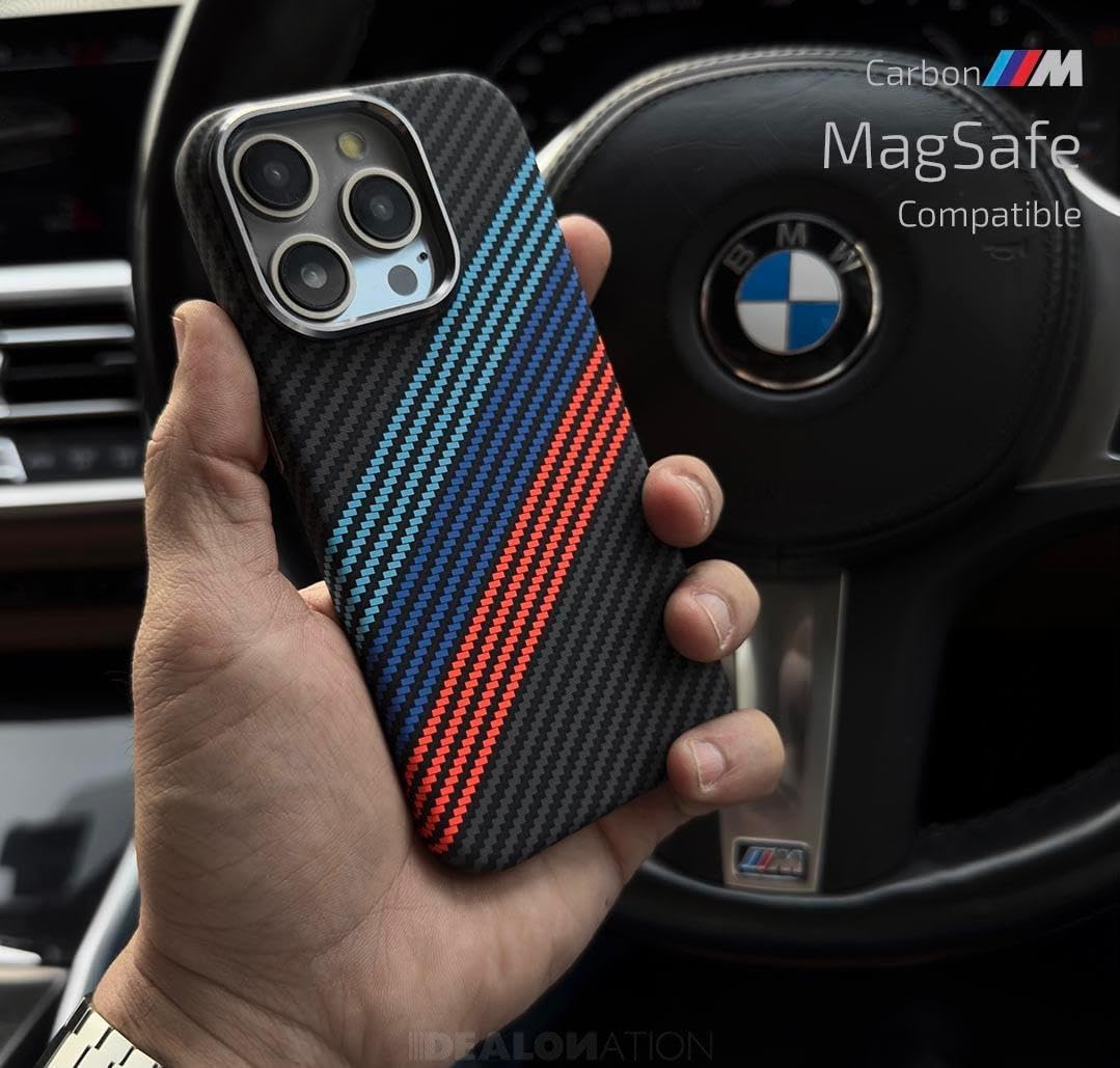 Custodia in fibra di carbonio BMW MagSafe per tutti i modelli di iPhone