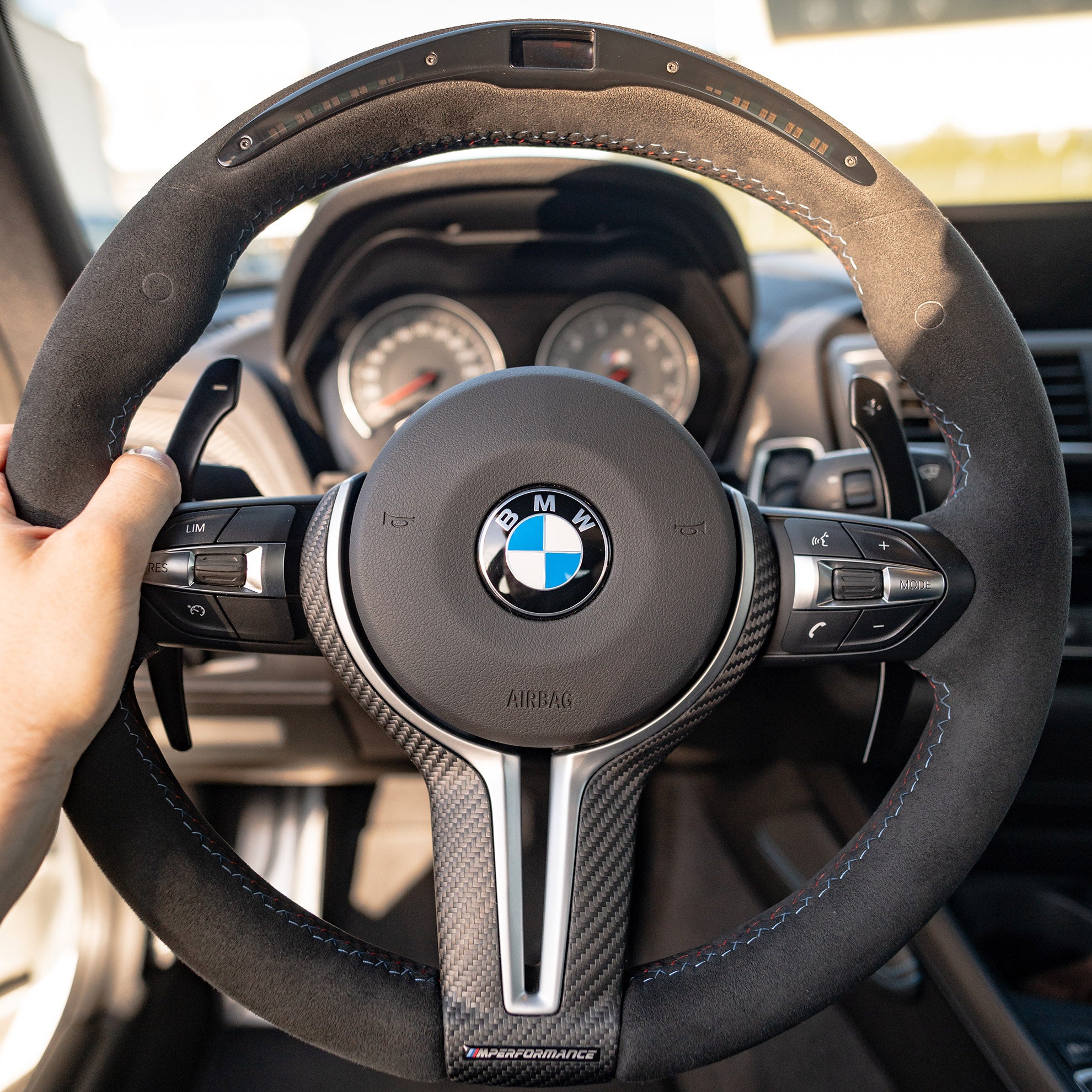 Carbon fiber with Alcantara steering wheel For BMW F Series